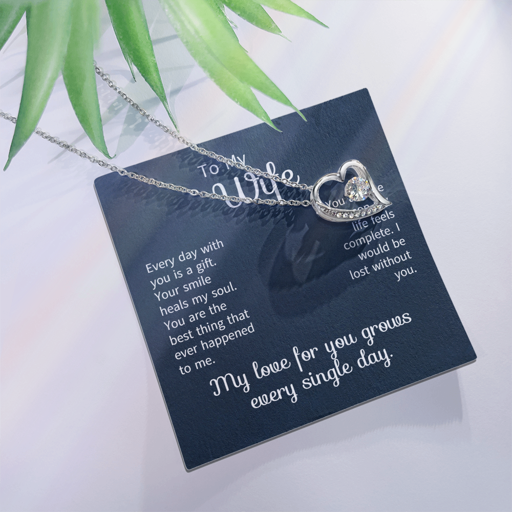 To My Wife Necklace From Husband | Anniversary Valentine Birthday Gift For Wife