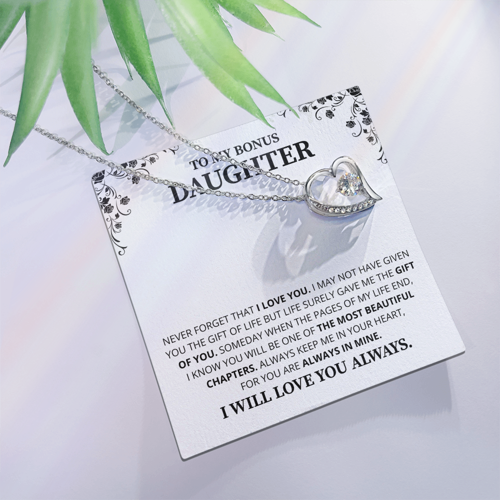 Gift For Daughter Necklace Luxury LED Light Box With Heartfelt Message Card - Daughter Birthday Present From Mom or Daddy
