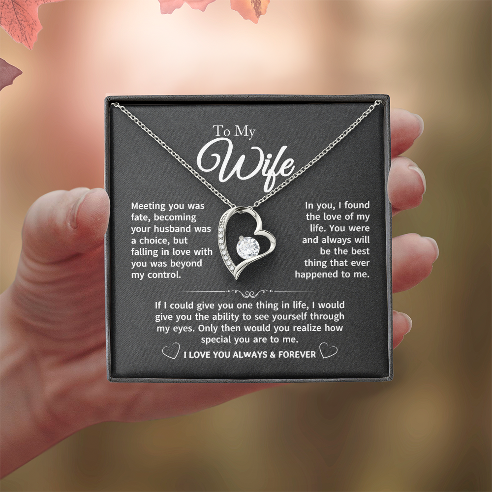To My Wife - Gift Necklace For Wife - Meeting You Was Fate