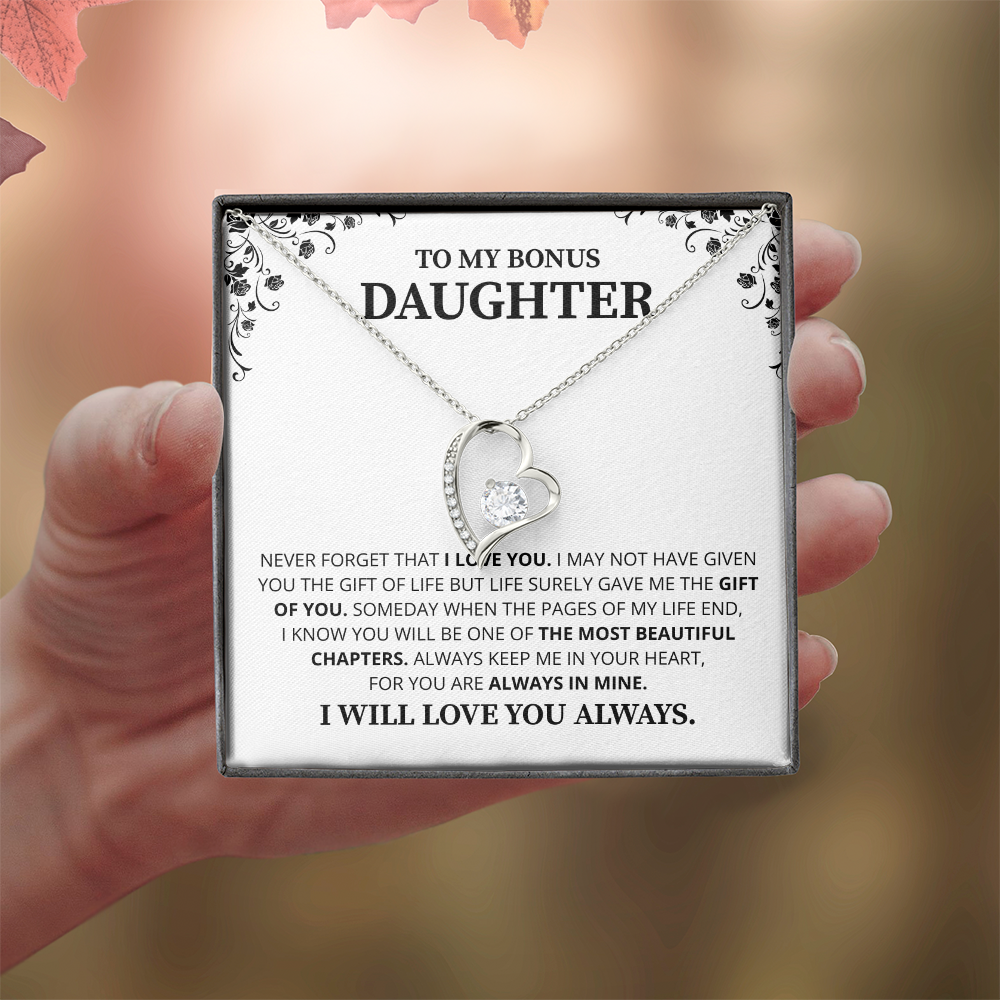 Gift For Daughter Necklace Luxury LED Light Box With Heartfelt Message Card - Daughter Birthday Present From Mom or Daddy