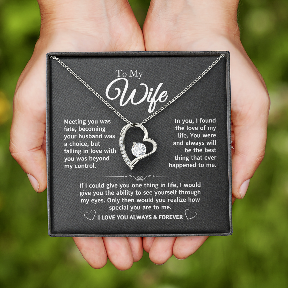 To My Wife - Gift Necklace For Wife - Meeting You Was Fate