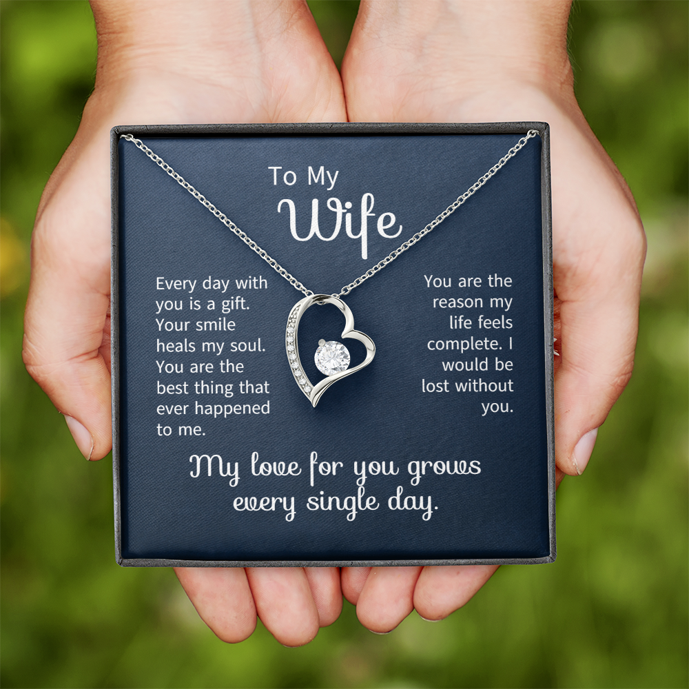 To My Wife Necklace From Husband | Anniversary Valentine Birthday Gift For Wife