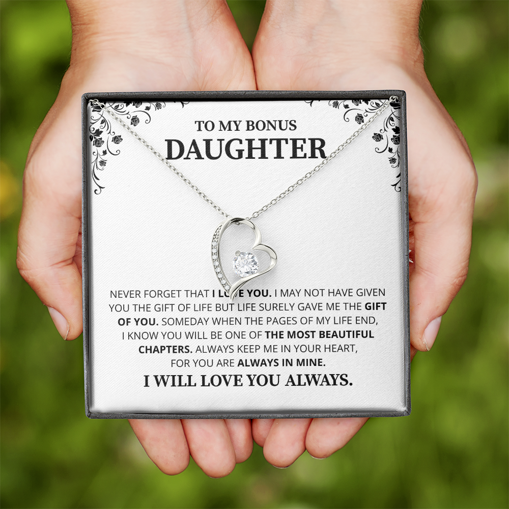 Gift For Daughter Necklace Luxury LED Light Box With Heartfelt Message Card - Daughter Birthday Present From Mom or Daddy