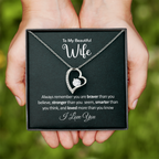 Gifts for Wife from Husband - Soulmate Necklace with Heartfelt Message Card & Box - Anniversary, Birthday, Christmas or Valentine's Day Gift for Girlfriend