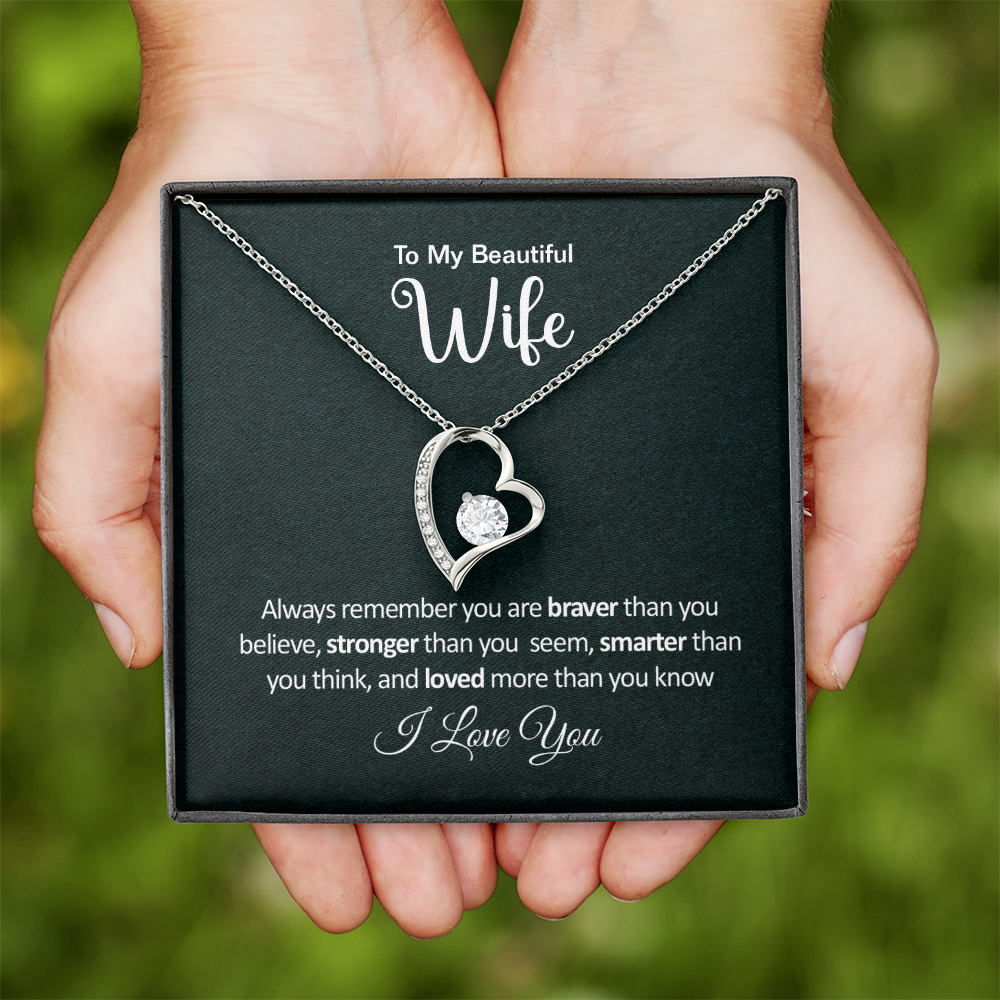 Gifts for Wife from Husband - Soulmate Necklace with Heartfelt Message Card & Box - Anniversary, Birthday, Christmas or Valentine's Day Gift for Girlfriend
