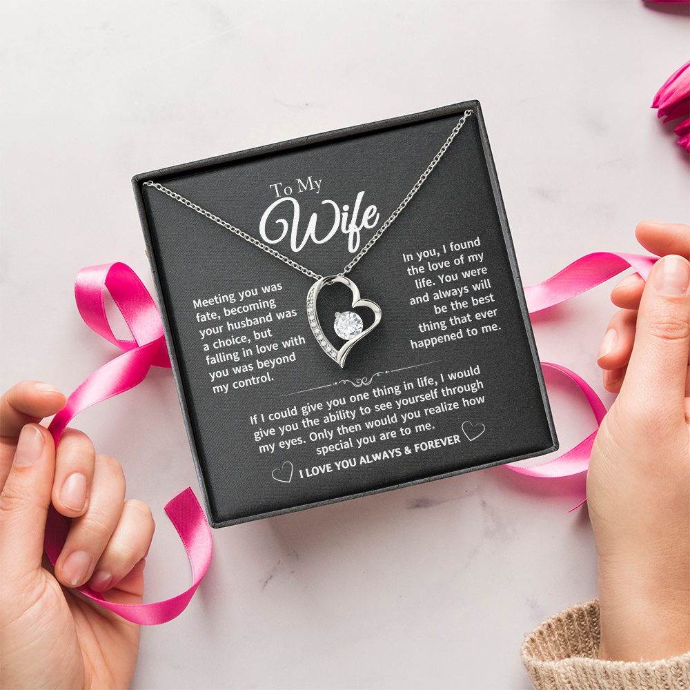 To My Wife - Gift Necklace For Wife - Meeting You Was Fate