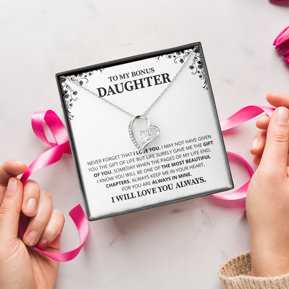 Gift For Daughter Necklace Luxury LED Light Box With Heartfelt Message Card - Daughter Birthday Present From Mom or Daddy