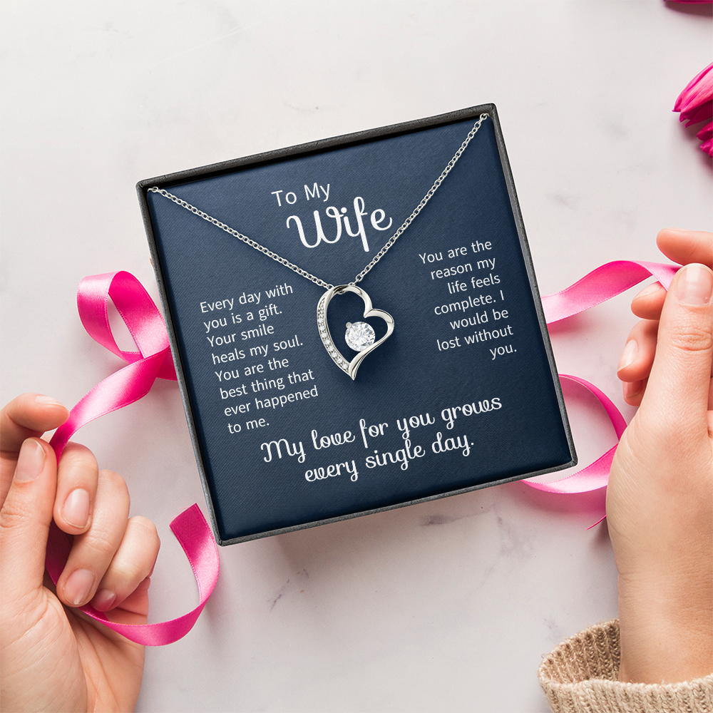 To My Wife Necklace From Husband | Anniversary Valentine Birthday Gift For Wife