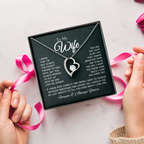 To My Wife Necklace From Husband With Heartfelt Message - Gift For Wife - Anniversary, Birthday, Christmas or Valentine Day Gifts