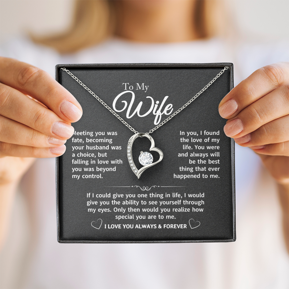 To My Wife - Gift Necklace For Wife - Meeting You Was Fate