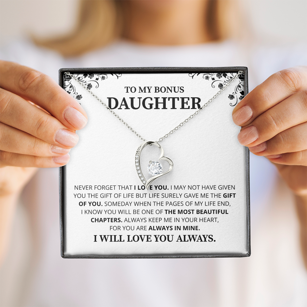 Gift For Daughter Necklace Luxury LED Light Box With Heartfelt Message Card - Daughter Birthday Present From Mom or Daddy