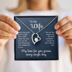 To My Wife Necklace From Husband | Anniversary Valentine Birthday Gift For Wife