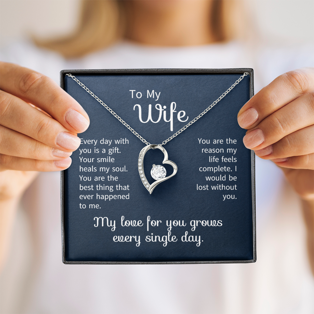 To My Wife Necklace From Husband | Anniversary Valentine Birthday Gift For Wife