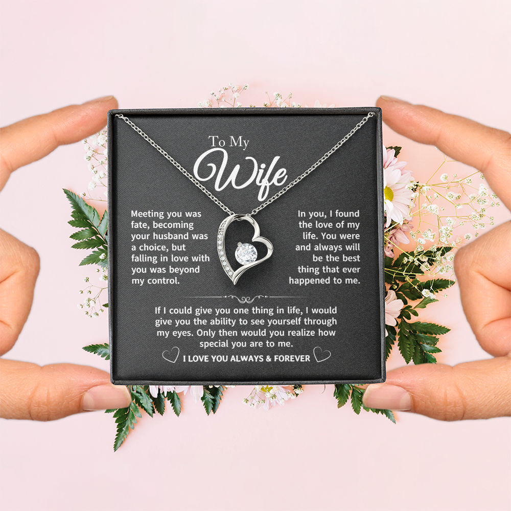 To My Wife - Gift Necklace For Wife - Meeting You Was Fate