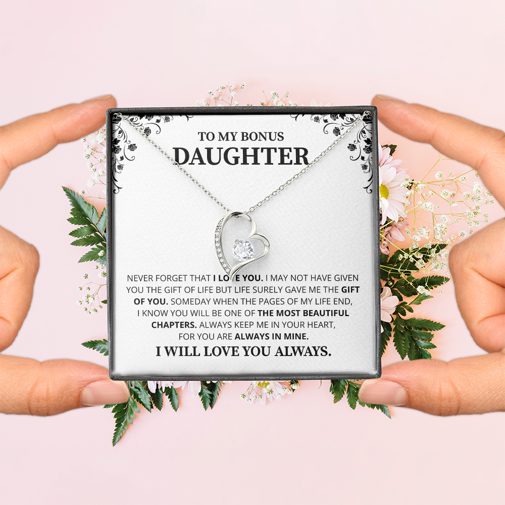 Gift For Daughter Necklace Luxury LED Light Box With Heartfelt Message Card - Daughter Birthday Present From Mom or Daddy