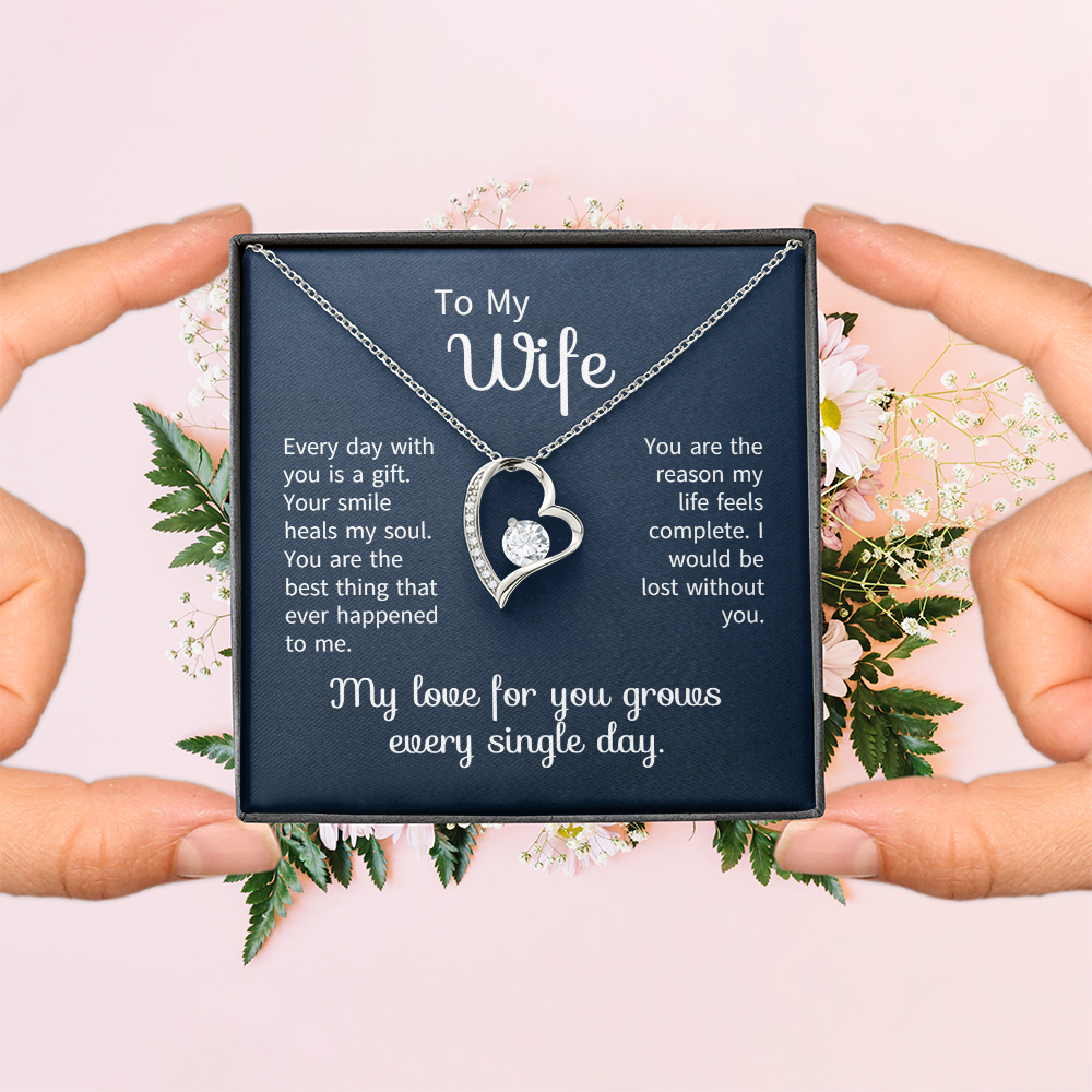 To My Wife Necklace From Husband | Anniversary Valentine Birthday Gift For Wife