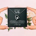 Gifts for Wife from Husband - Soulmate Necklace with Heartfelt Message Card & Box - Anniversary, Birthday, Christmas or Valentine's Day Gift for Girlfriend