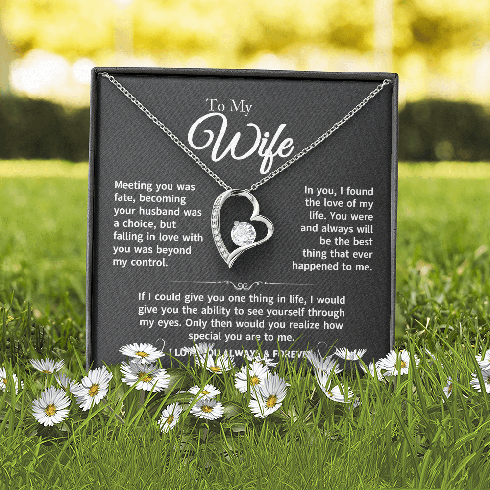 To My Wife - Gift Necklace For Wife - Meeting You Was Fate