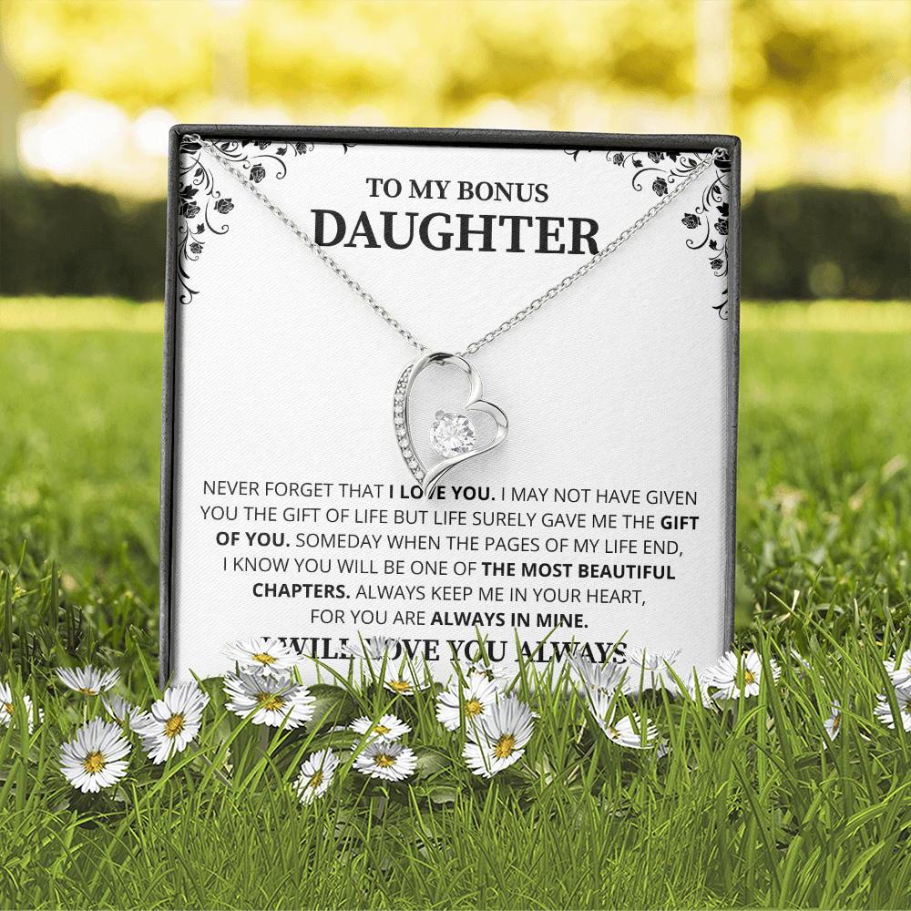 Gift For Daughter Necklace Luxury LED Light Box With Heartfelt Message Card - Daughter Birthday Present From Mom or Daddy