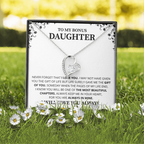 Gift For Daughter Necklace Luxury LED Light Box With Heartfelt Message Card - Daughter Birthday Present From Mom or Daddy