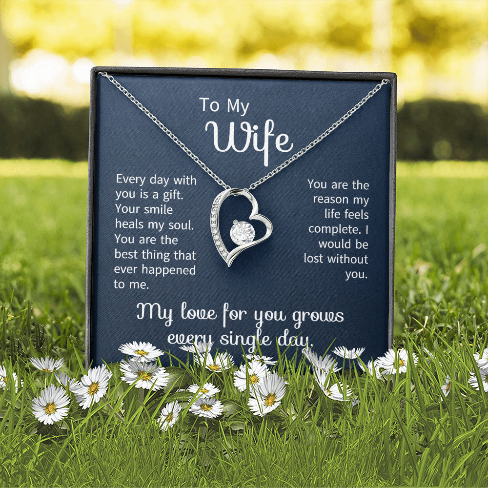 To My Wife Necklace From Husband | Anniversary Valentine Birthday Gift For Wife