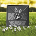 Gift For Wife - Gold Plated Heart Necklace To My Wife For Her Birthday, Valentine's Day, Christmas, Anniversary