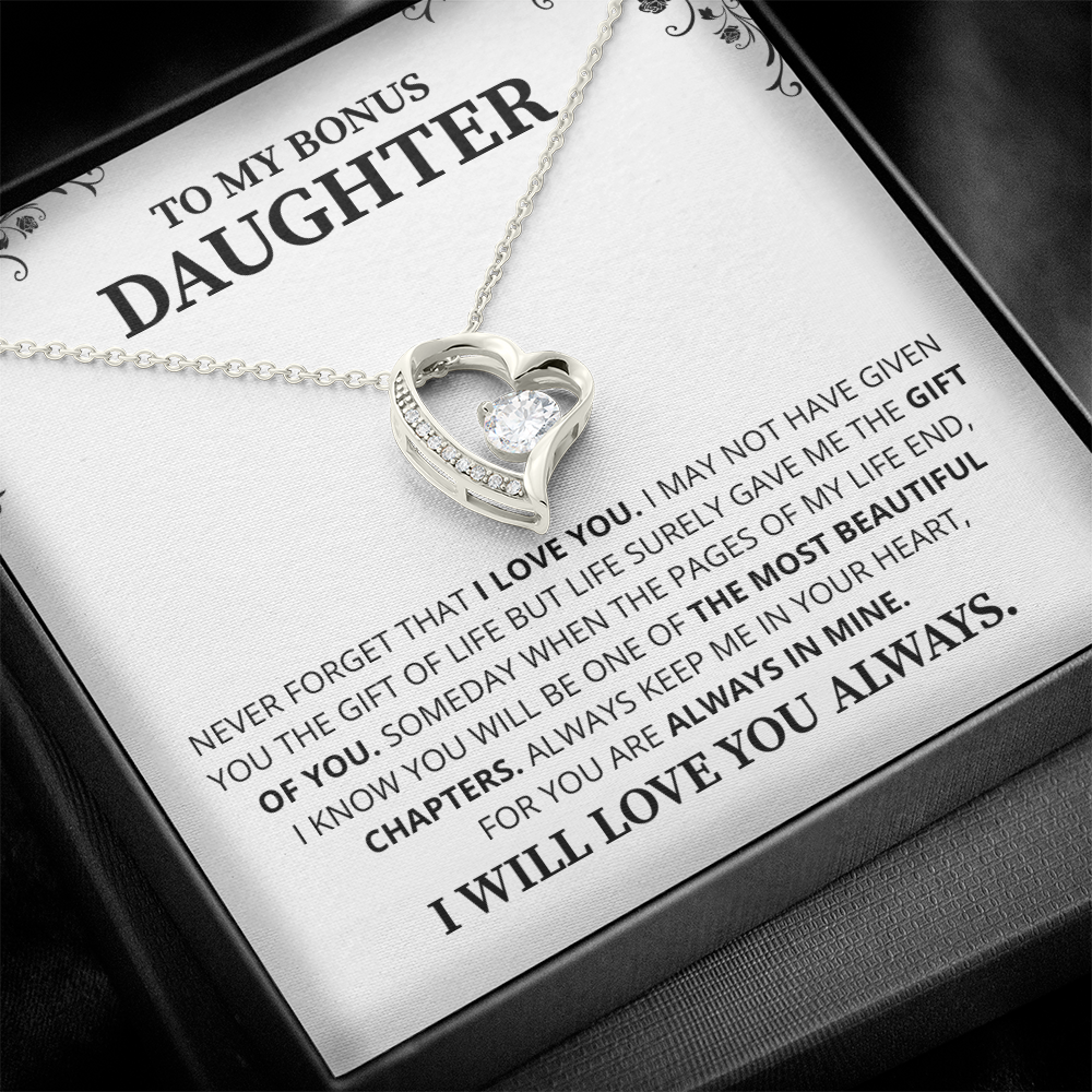 Gift For Daughter Necklace Luxury LED Light Box With Heartfelt Message Card - Daughter Birthday Present From Mom or Daddy