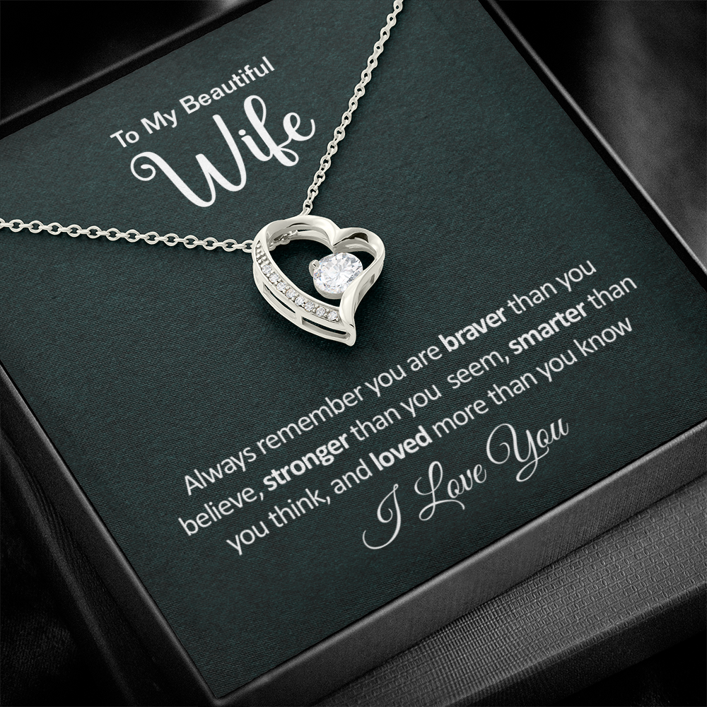 Gifts for Wife from Husband - Soulmate Necklace with Heartfelt Message Card & Box - Anniversary, Birthday, Christmas or Valentine's Day Gift for Girlfriend