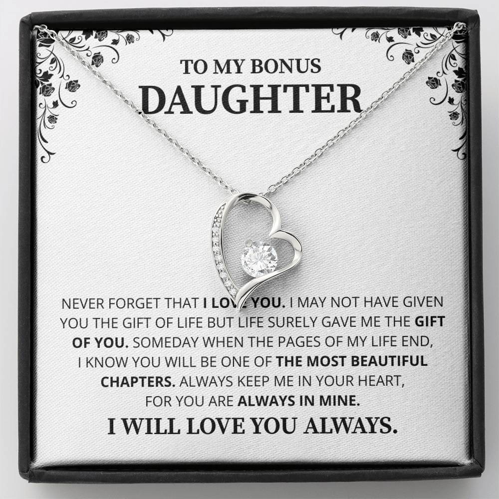 Gift For Daughter Necklace Luxury LED Light Box With Heartfelt Message Card - Daughter Birthday Present From Mom or Daddy