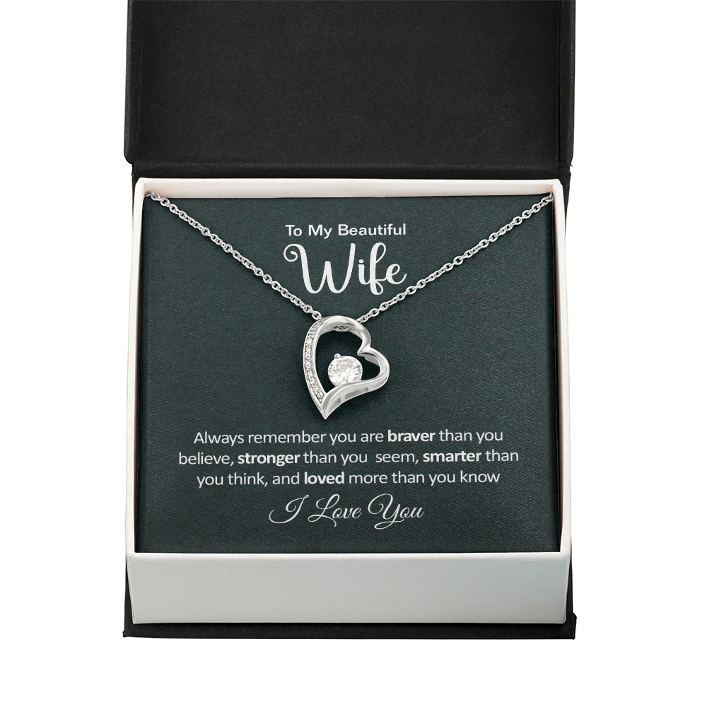 Gifts for Wife from Husband - Soulmate Necklace with Heartfelt Message Card & Box - Anniversary, Birthday, Christmas or Valentine's Day Gift for Girlfriend