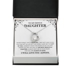 Gift For Daughter Necklace Luxury LED Light Box With Heartfelt Message Card - Daughter Birthday Present From Mom or Daddy