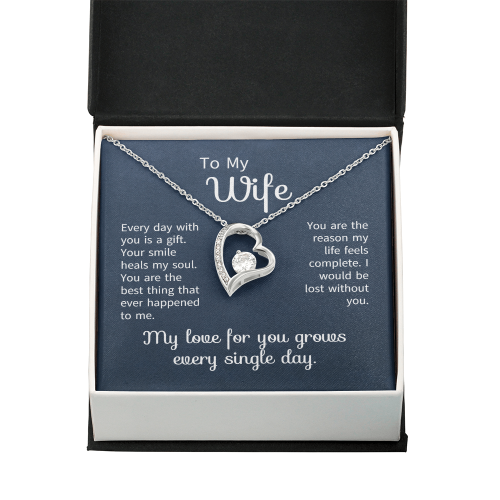 To My Wife Necklace From Husband | Anniversary Valentine Birthday Gift For Wife