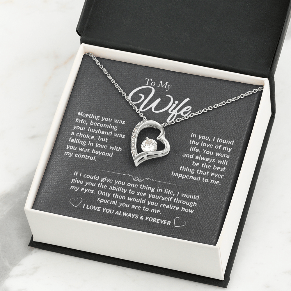 To My Wife - Gift Necklace For Wife - Meeting You Was Fate