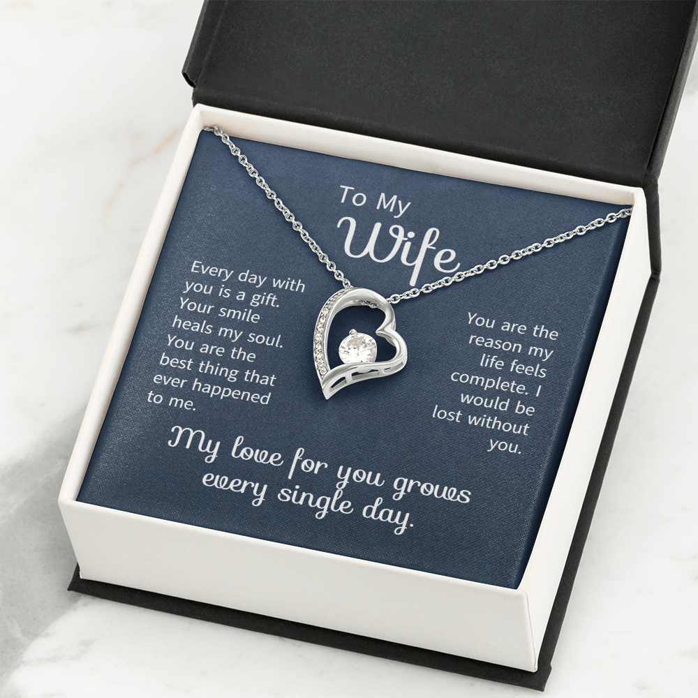 To My Wife Necklace From Husband | Anniversary Valentine Birthday Gift For Wife