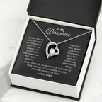 Gift For Daughter Necklace From Dad With Heartfelt Message - Jewelry Gifts For Graduation for Her From Mom or Daddy