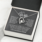 Gift For Wife - Gold Plated Heart Necklace To My Wife For Her Birthday, Valentine's Day, Christmas, Anniversary