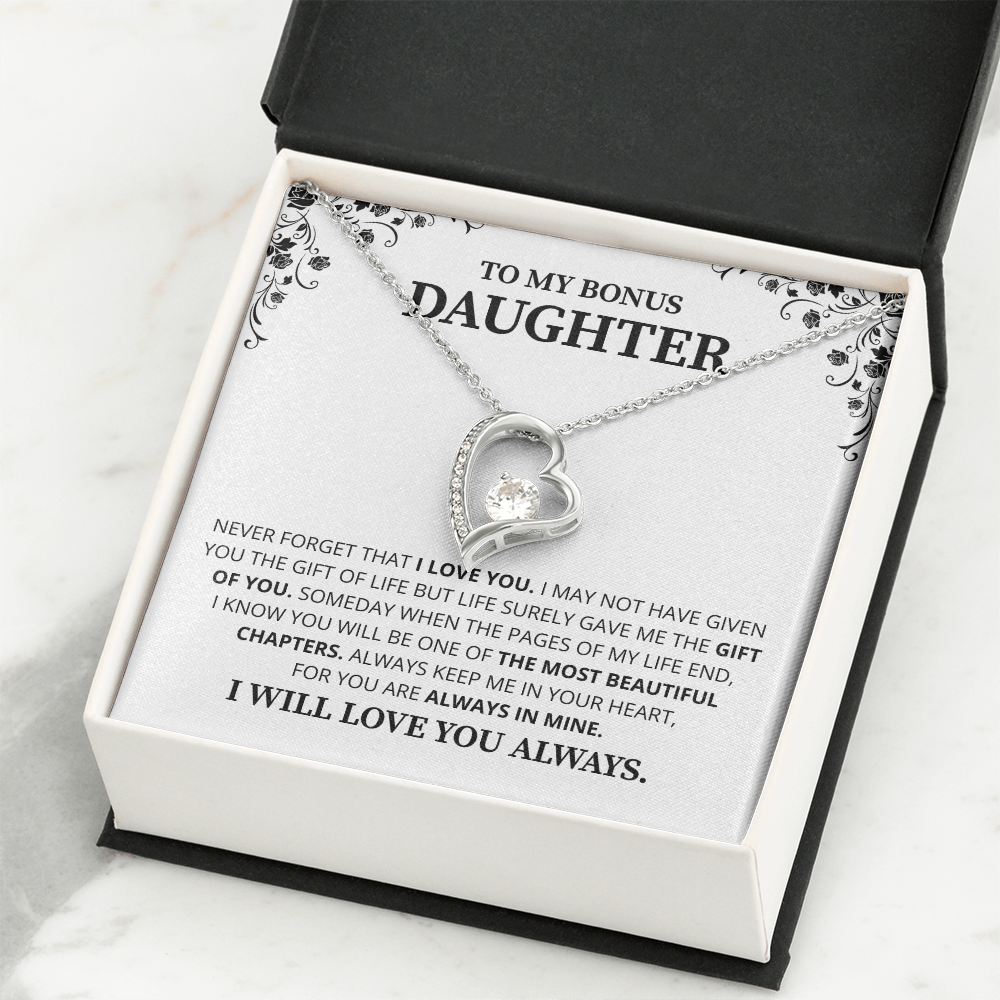 Gift For Daughter Necklace Luxury LED Light Box With Heartfelt Message Card - Daughter Birthday Present From Mom or Daddy