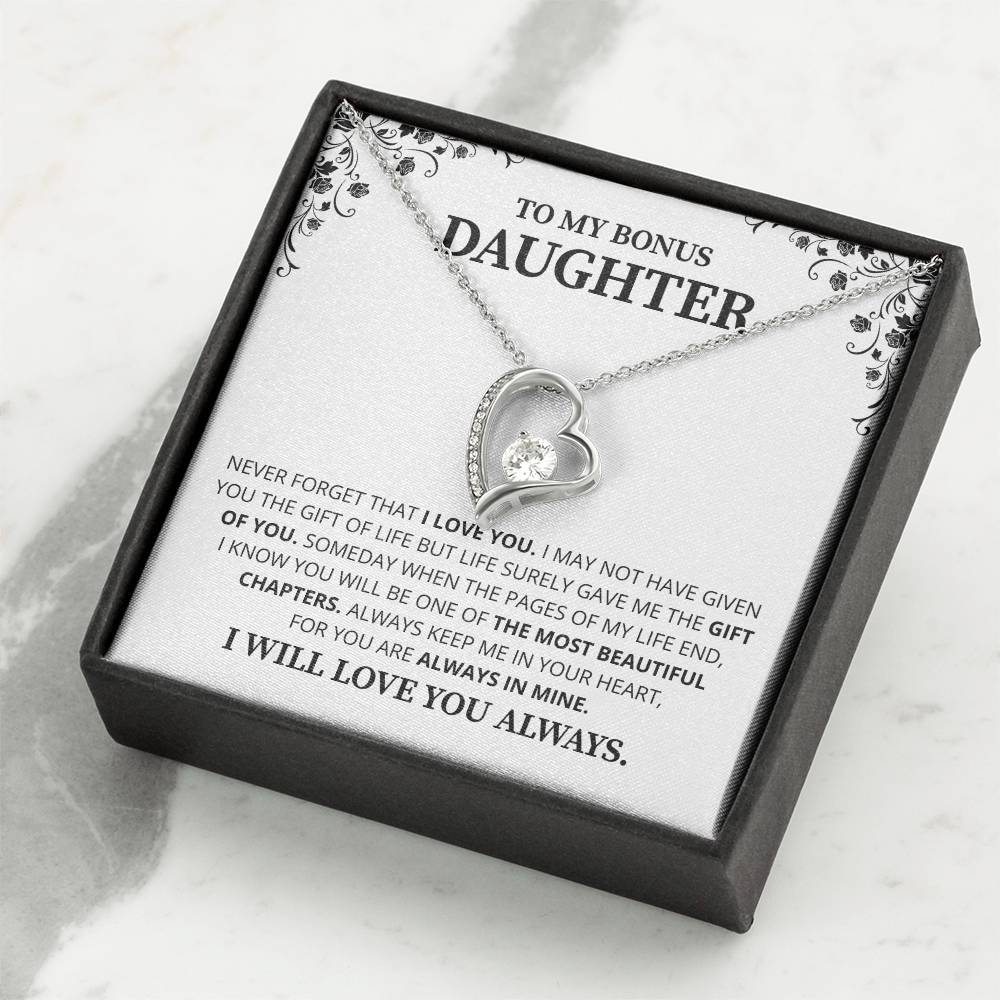 Gift For Daughter Necklace Luxury LED Light Box With Heartfelt Message Card - Daughter Birthday Present From Mom or Daddy