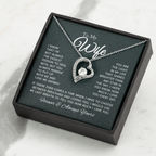 To My Wife Necklace From Husband With Heartfelt Message - Gift For Wife - Anniversary, Birthday, Christmas or Valentine Day Gifts