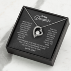 Gift For Daughter Necklace From Dad With Heartfelt Message - Jewelry Gifts For Graduation for Her From Mom or Daddy