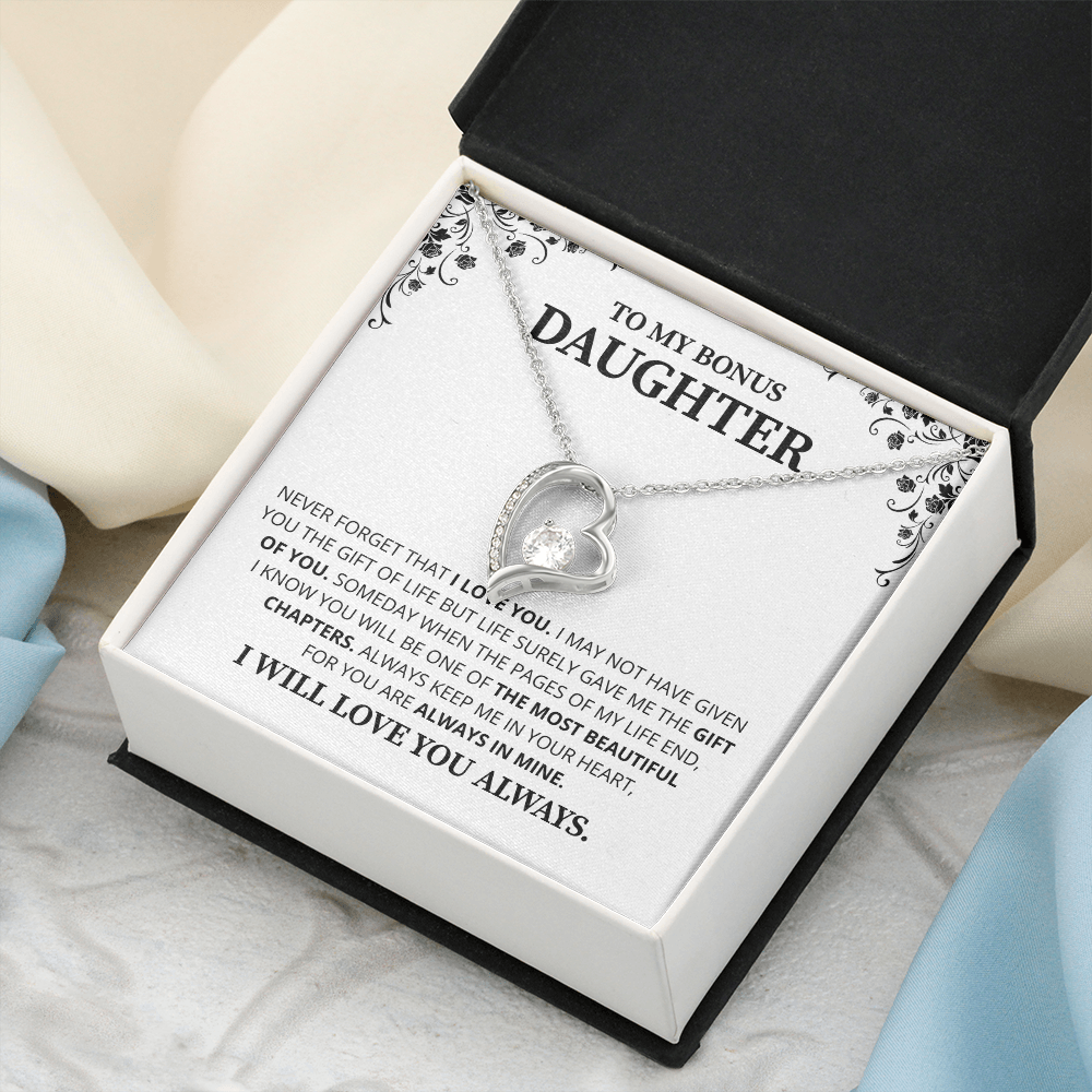 Gift For Daughter Necklace Luxury LED Light Box With Heartfelt Message Card - Daughter Birthday Present From Mom or Daddy