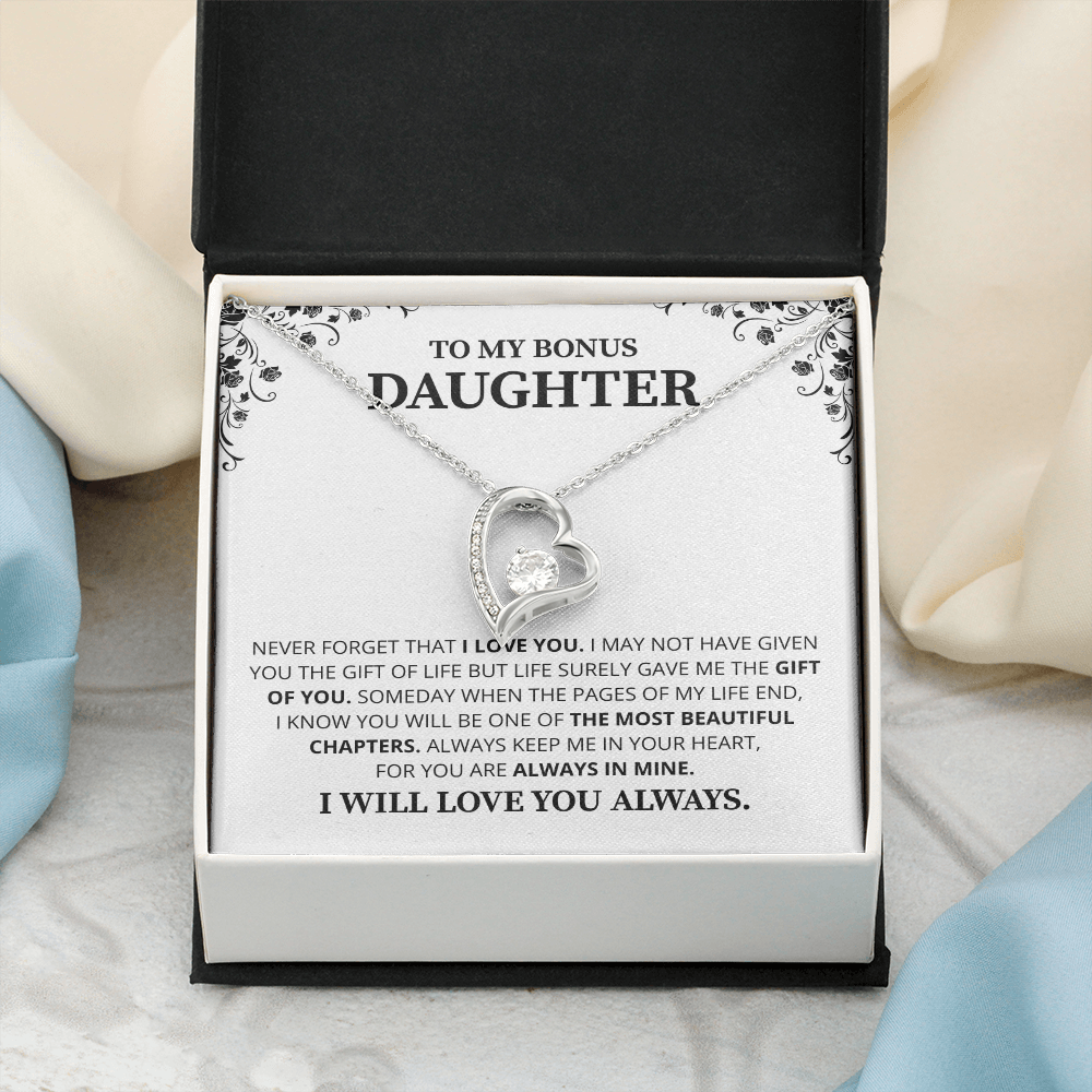 Gift For Daughter Necklace Luxury LED Light Box With Heartfelt Message Card - Daughter Birthday Present From Mom or Daddy