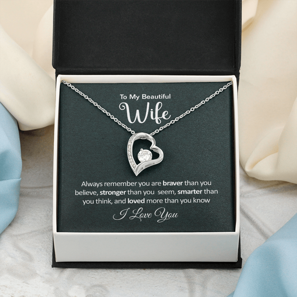 Gifts for Wife from Husband - Soulmate Necklace with Heartfelt Message Card & Box - Anniversary, Birthday, Christmas or Valentine's Day Gift for Girlfriend