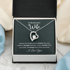Gifts for Wife from Husband - Soulmate Necklace with Heartfelt Message Card & Box - Anniversary, Birthday, Christmas or Valentine's Day Gift for Girlfriend