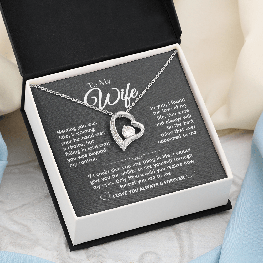 To My Wife - Gift Necklace For Wife - Meeting You Was Fate