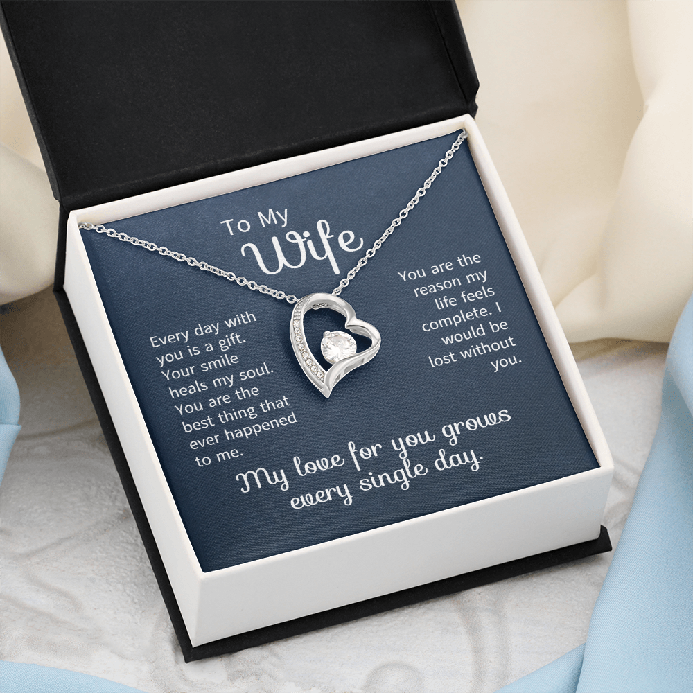 To My Wife Necklace From Husband | Anniversary Valentine Birthday Gift For Wife