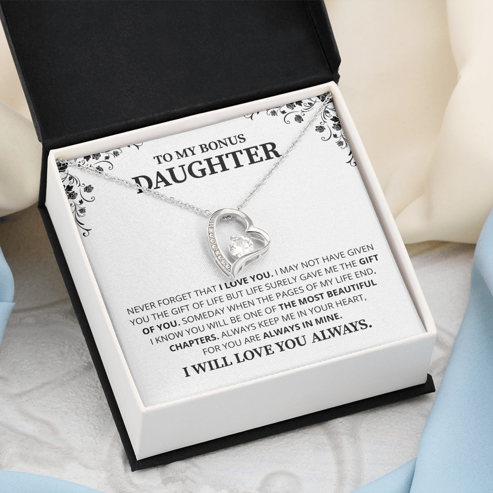 Gift For Daughter Necklace Luxury LED Light Box With Heartfelt Message Card - Daughter Birthday Present From Mom or Daddy