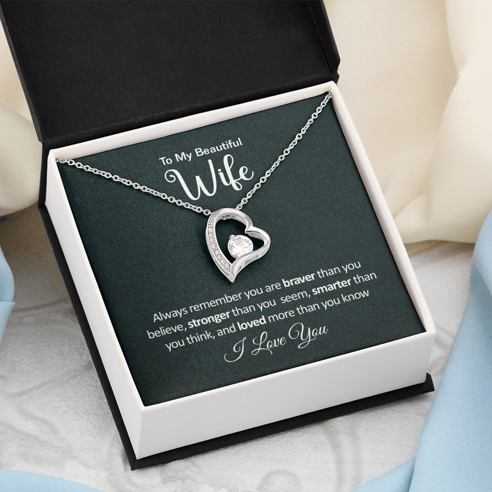 Gifts for Wife from Husband - Soulmate Necklace with Heartfelt Message Card & Box - Anniversary, Birthday, Christmas or Valentine's Day Gift for Girlfriend