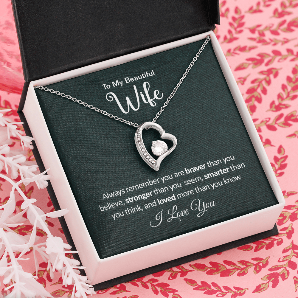 Gifts for Wife from Husband - Soulmate Necklace with Heartfelt Message Card & Box - Anniversary, Birthday, Christmas or Valentine's Day Gift for Girlfriend