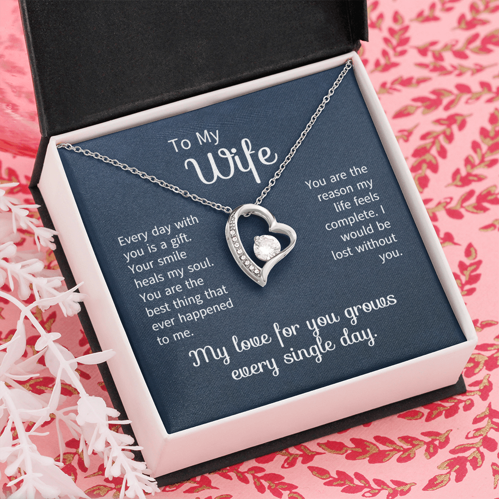 To My Wife Necklace From Husband | Anniversary Valentine Birthday Gift For Wife